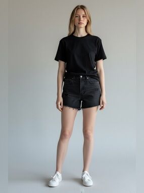 Levi’s 501 denim high waist shorts
